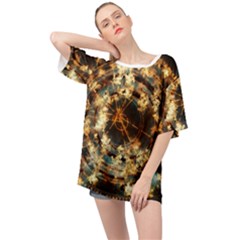 Science Fiction Background Fantasy Oversized Chiffon Top by Wegoenart