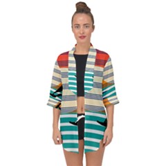 Waves Windsurfer Sun Open Front Chiffon Kimono by Ravend