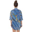 Art Marble Stone Rock Pattern Design Wallpaper Open Front Chiffon Kimono View2