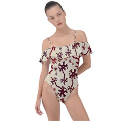 Neuron Nerve Cell Neurology Frill Detail One Piece Swimsuit by Ravend