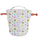 Summer Pattern Colorful Drawing Doodle Drawstring Bucket Bag View2