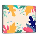 Border Leaves Design Frame Canvas 20  x 16  (Stretched) View1