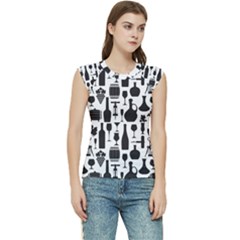 Wine Pattern Black White Women s Raglan Cap Sleeve Tee by Jancukart