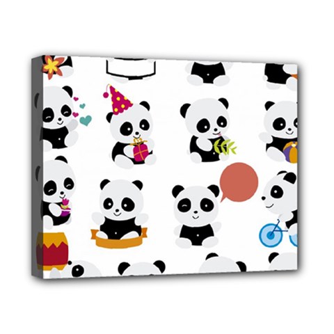 Playing-pandas-cartoons Canvas 10  X 8  (stretched) by Jancukart