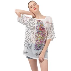 Neurodivergent Creative Smart Brain Oversized Chiffon Top by Wegoenart