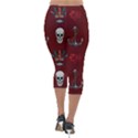Tattoo-old-school-background-pattern Lightweight Velour Capri Leggings  View2