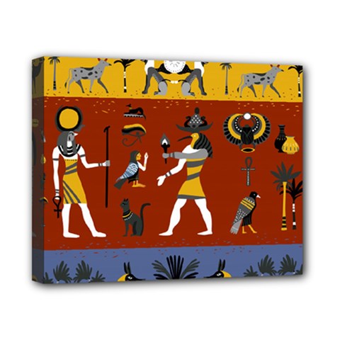 Ancient-egyptian-religion-seamless-pattern Canvas 10  X 8  (stretched) by Jancukart