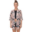 Pandas Pattern Panda Bear Open Front Chiffon Kimono View1