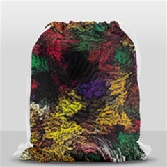 Abstract Painting Colorful Drawstring Bag (small) by Wegoenart
