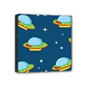 Seamless Pattern Ufo With Star Space Galaxy Background Mini Canvas 4  x 4  (Stretched) View1