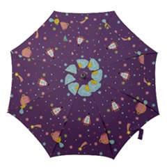 Space Travels Seamless Pattern Vector Cartoon Hook Handle Umbrellas (small) by Wegoenart