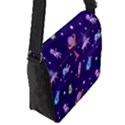 Space Seamless Pattern Flap Closure Messenger Bag (S) View2