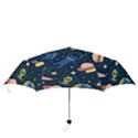 Seamless Pattern With Funny Alien Cat Galaxy Folding Umbrellas View3