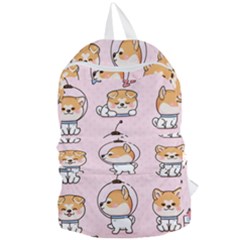 Set Kawaii Smile Japanese Dog Cartoon Foldable Lightweight Backpack by Wegoenart