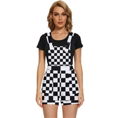 Chess Board Background Design Short Overalls by Wegoenart