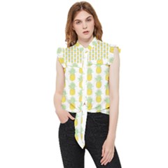 Pineapple Glitter Frill Detail Shirt by ConteMonfrey