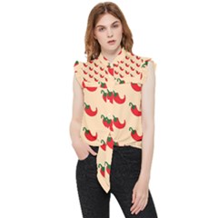 Small Mini Peppers Pink Frill Detail Shirt by ConteMonfrey