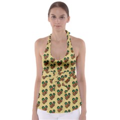 Pastel Pineapple Babydoll Tankini Top by ConteMonfrey