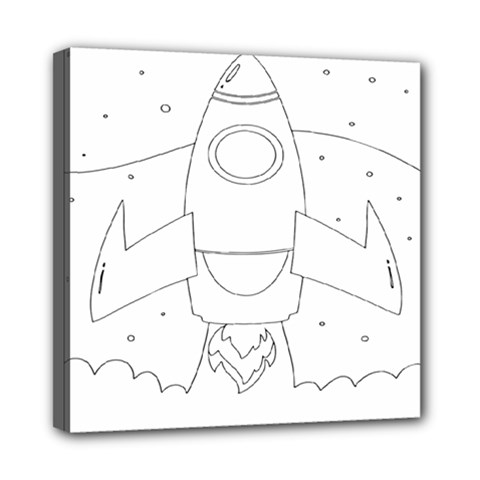 Starship Doodle - Space Elements Mini Canvas 8  X 8  (stretched) by ConteMonfrey
