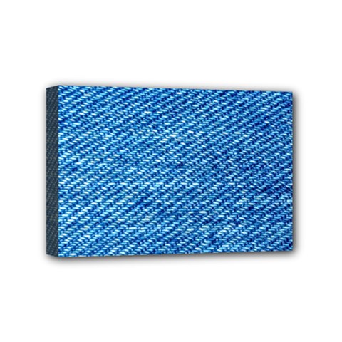 Blue Denim  Mini Canvas 6  X 4  (stretched) by ConteMonfrey