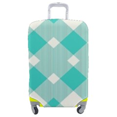 Diagonal Blue Torquoise Luggage Cover (medium) by ConteMonfrey