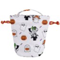 Halloween Jack O Lantern Vector Drawstring Bucket Bag View1