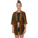 African Pattern Texture Open Front Chiffon Kimono View1
