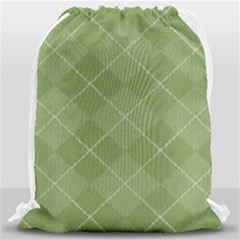Discreet Green Tea Plaids Drawstring Bag (large) by ConteMonfrey