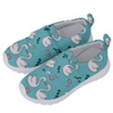Elegant swan pattern design Kids  Velcro No Lace Shoes View2