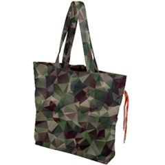 Abstract-vector-military-camouflage-background Drawstring Tote Bag by Wegoenart