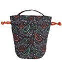 Seamless-vector-pattern-with-watermelons-mint -- Drawstring Bucket Bag View1