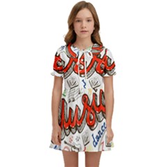 Music-color-elements Kids  Sweet Collar Dress by Wegoenart