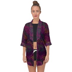 Colorful-abstract-seamless-pattern Open Front Chiffon Kimono by Wegoenart