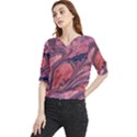 Abstract-colorful-painting-background-closeup Quarter Sleeve Blouse View1
