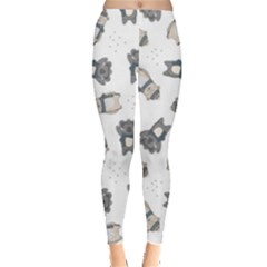Cute Seamless Pattern With Koala Panda Bear Leggings  by Wegoenart