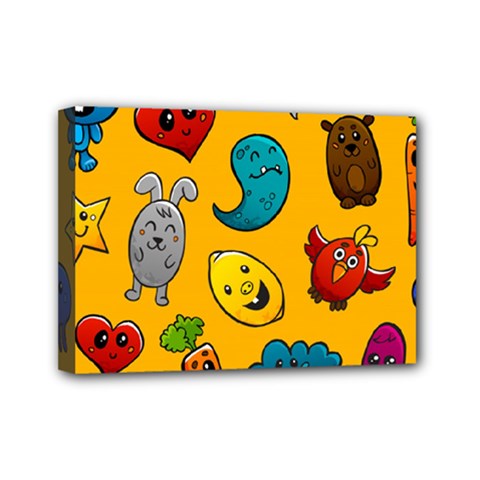 Graffiti Characters Seamless Ornament Mini Canvas 7  X 5  (stretched) by Wegoenart