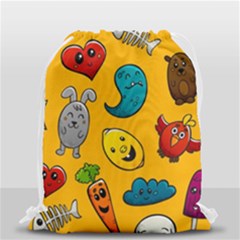 Graffiti Characters Seamless Ornament Drawstring Bag (small) by Wegoenart