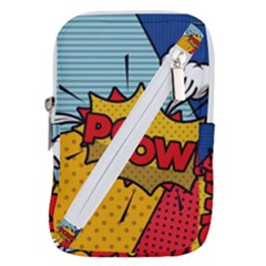 Pow Word Pop Art Style Expression Vector Belt Pouch Bag (small) by Wegoenart
