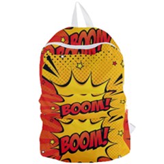 Explosion Boom Pop Art Style Foldable Lightweight Backpack by Wegoenart