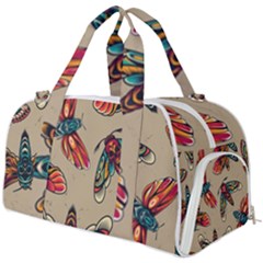 Tattoos Colorful Seamless Pattern Burner Gym Duffel Bag by Wegoenart