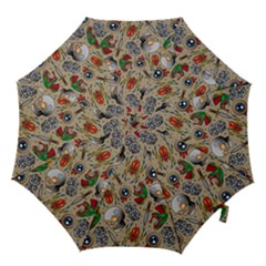Tattoo Pattern Hook Handle Umbrellas (small) by Wegoenart