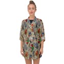 Tattoo Pattern Half Sleeve Chiffon Kimono View1