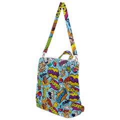 Comic Elements Colorful Seamless Pattern Crossbody Backpack by Wegoenart
