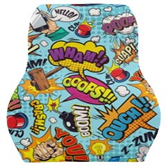 Comic Elements Colorful Seamless Pattern Car Seat Back Cushion  by Wegoenart