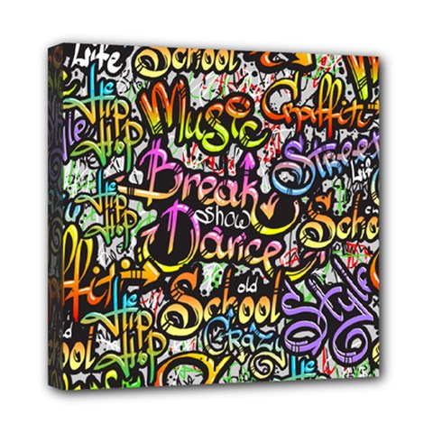 Graffiti Word Seamless Pattern Mini Canvas 8  X 8  (stretched) by Wegoenart