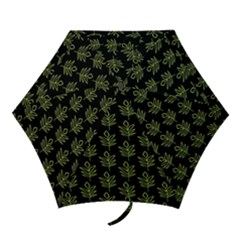 Autumn Leaves Black Mini Folding Umbrellas by ConteMonfrey