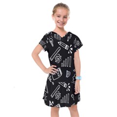 Knowledge Drawing Education Science Kids  Drop Waist Dress by Wegoenart