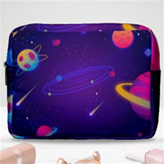 Cartoon Galaxy With Stars Background Make Up Pouch (large) by danenraven