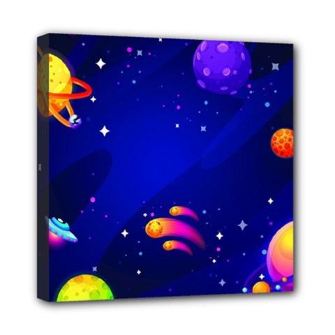 Artistic Space Planet Mini Canvas 8  X 8  (stretched) by danenraven