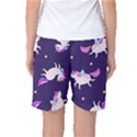 Fantasy Fat Unicorn Horse-pattern Fabric Design Women s Basketball Shorts View2